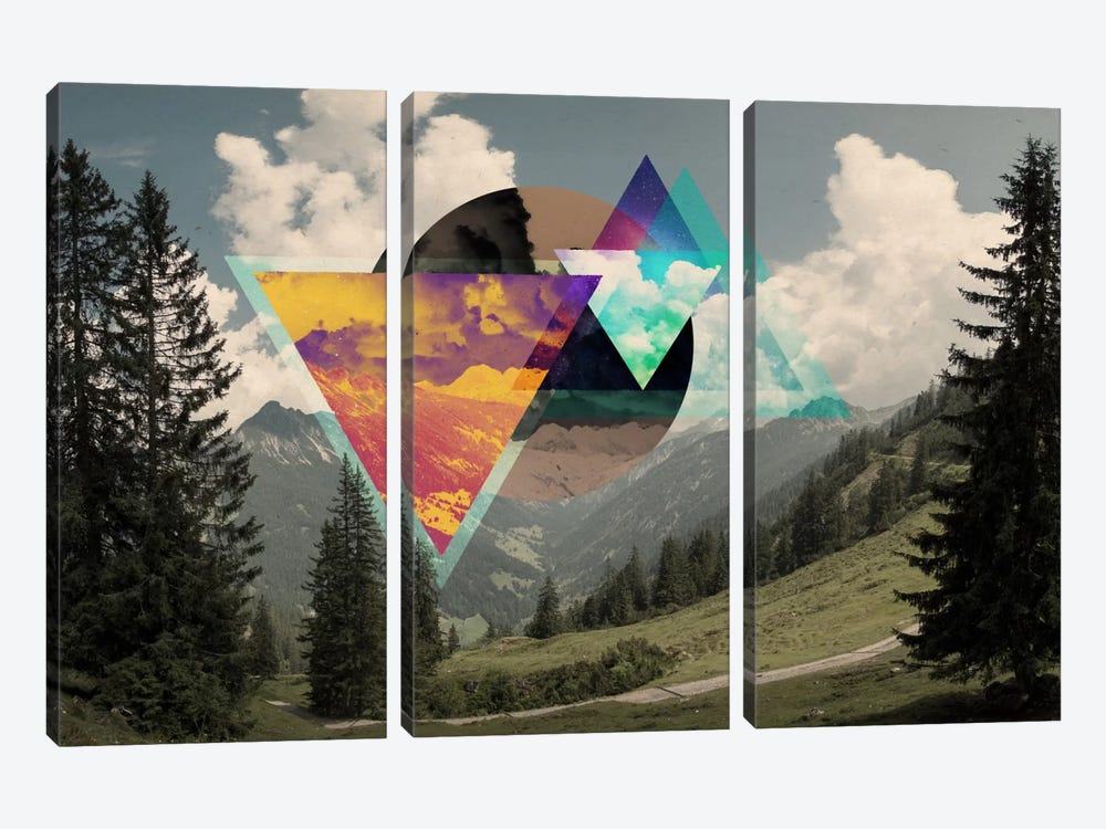 Tesseract of the Southern Alps by 5by5collective 3-piece Canvas Artwork