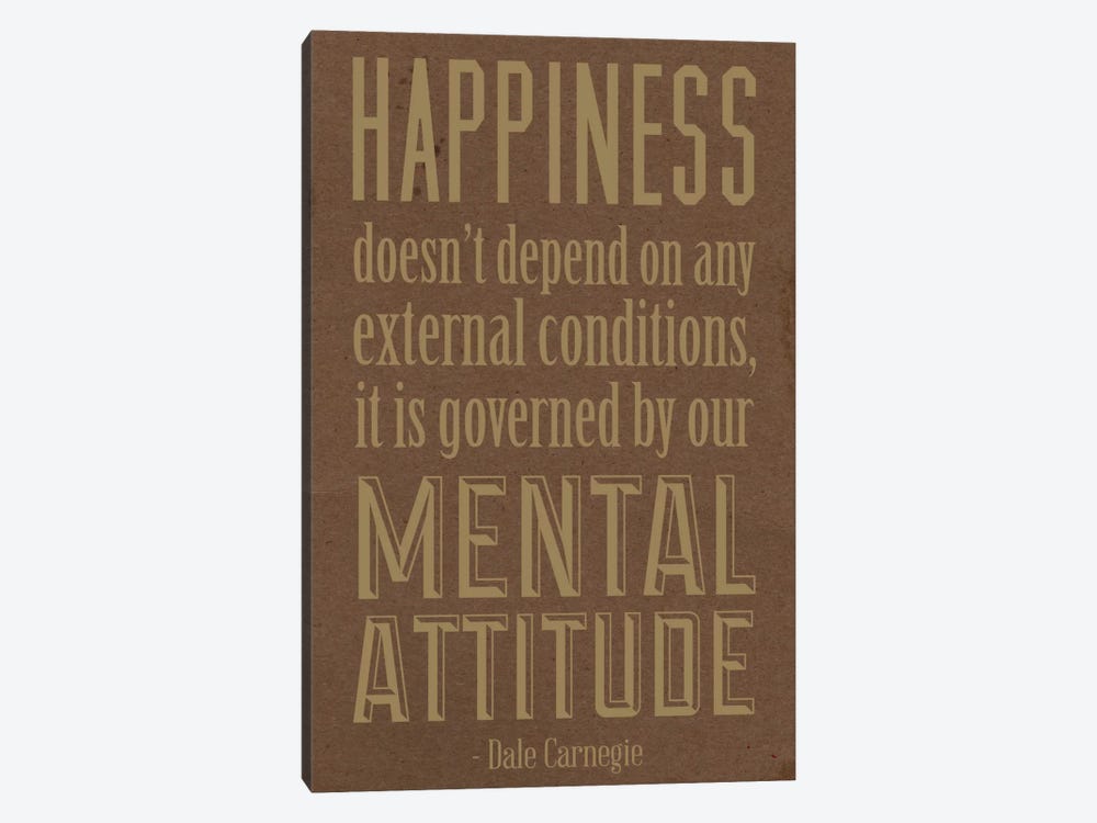 Happiness According to Carnegie 2 by 5by5collective 1-piece Art Print