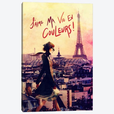 Parisian Walk Canvas Print #ICA597} by 5by5collective Canvas Art Print