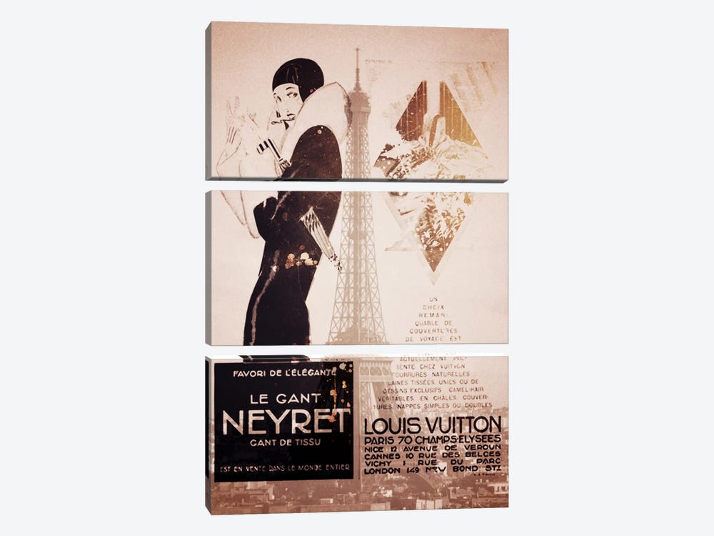 Parisian Style Vintage by 5by5collective 3-piece Canvas Wall Art