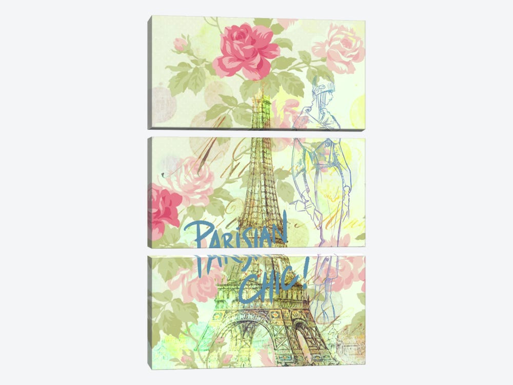 Parisian Chic by 5by5collective 3-piece Canvas Print
