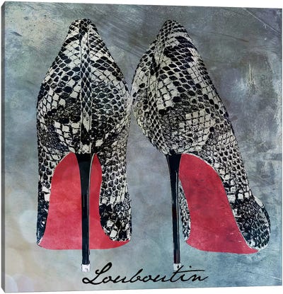 Red Bottom Snakes Canvas Art Print - Fashion Art Collection