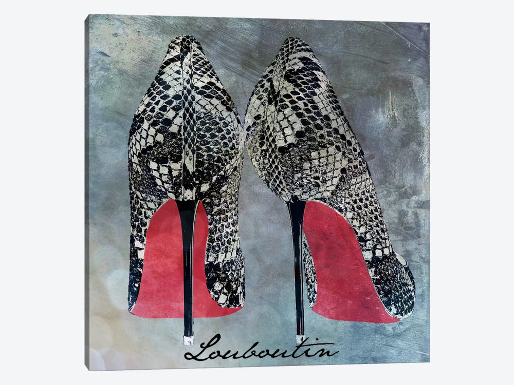 Red Bottom Snakes by 5by5collective 1-piece Canvas Art Print