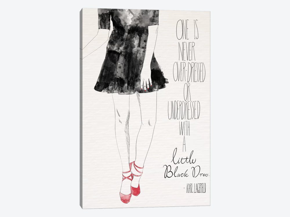Little Black Dress by 5by5collective 1-piece Canvas Art Print