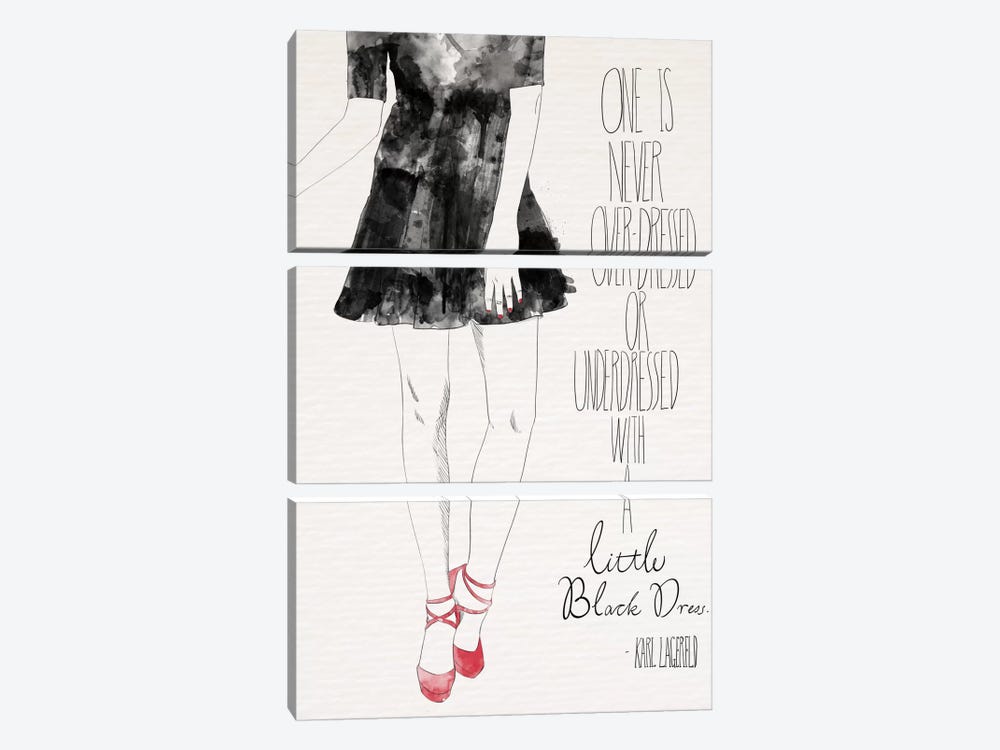 Little Black Dress by 5by5collective 3-piece Canvas Print