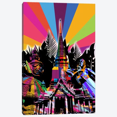 Bangkok Psychedelic Pop Canvas Print #ICA644} by 5by5collective Art Print
