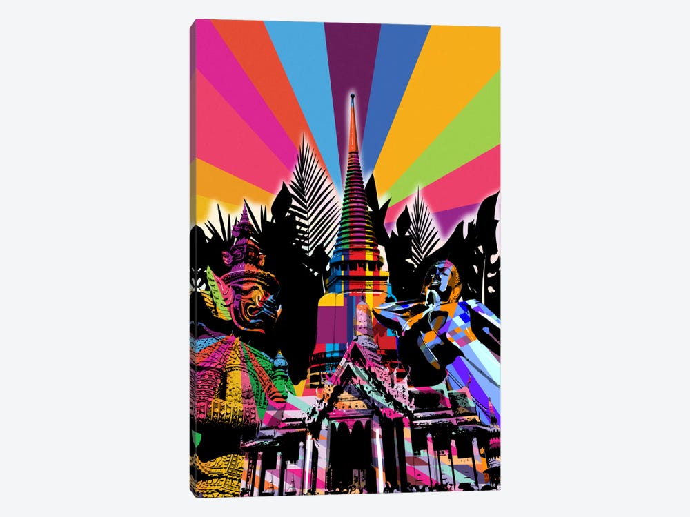 Bangkok Psychedelic Pop by 5by5collective 1-piece Canvas Artwork