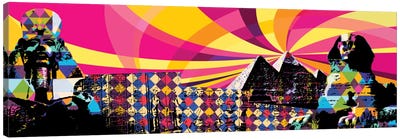Cairo Psychedelic Pop Canvas Art Print - Great Sphinx of Giza