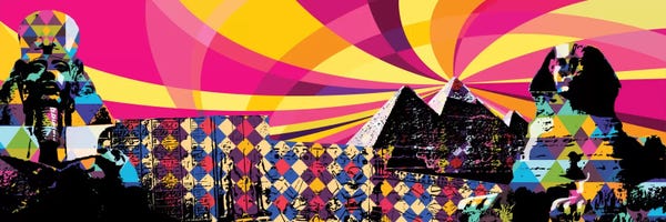 Great Sphinx Of Giza: Cairo Psychedelic Pop by 5by5collective