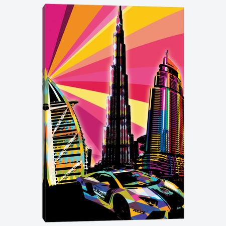 Dubai Psychedelic Pop Canvas Print #ICA647} by 5by5collective Canvas Art Print