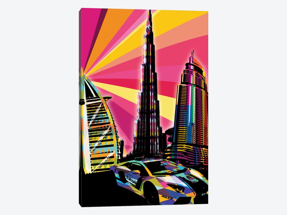 Dubai Psychedelic Pop by 5by5collective 1-piece Art Print