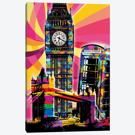 London Psychedelic Pop Canvas Print #ICA648} by 5by5collective Canvas Artwork
