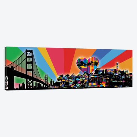 San Francisco Psychedelic Pop Canvas Print #ICA649} by 5by5collective Canvas Art