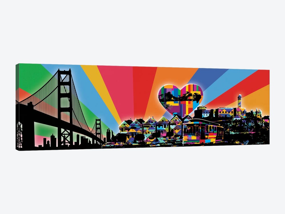 San Francisco Psychedelic Pop by 5by5collective 1-piece Art Print