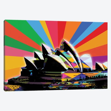 Sydney Psychedelic Pop Canvas Print #ICA650} by 5by5collective Canvas Art Print