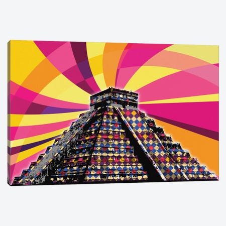 Chichen Itza Psychedelic Pop Canvas Print #ICA652} by 5by5collective Art Print