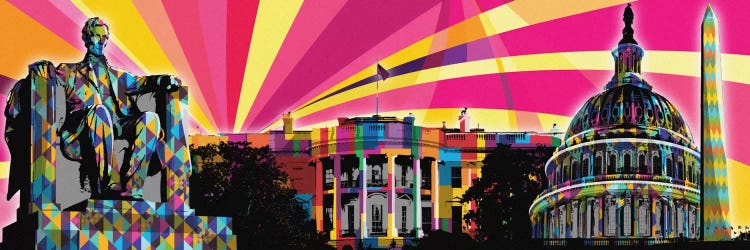 DC Psychedelic Pop by 5by5collective wall art