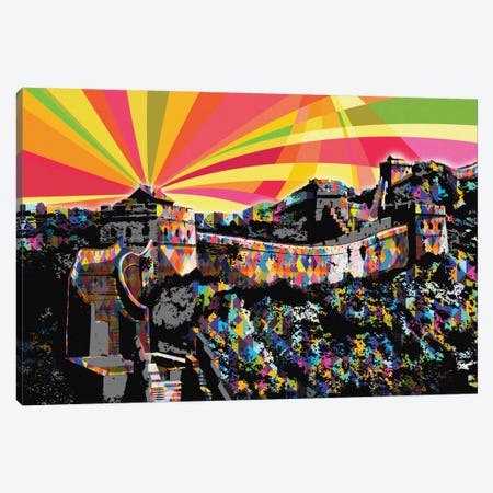 Great Wall of China Psychedelic Pop Canvas Print #ICA656} by 5by5collective Canvas Art
