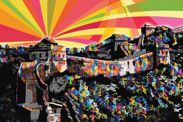 The Great Wall Of China: Great Wall of China Psychedelic Pop by 5by5collective