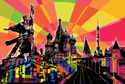 Moscow Psychedelic Pop by 5by5collective multi panel art