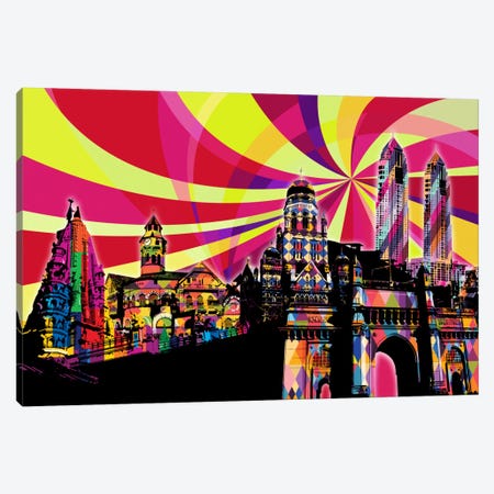 Mumbai Psychedelic Pop Canvas Print #ICA663} by 5by5collective Canvas Art