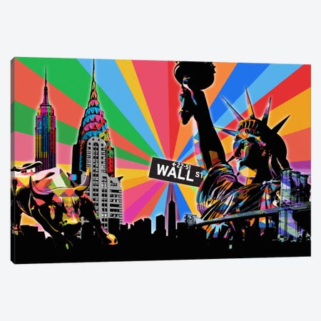 New York City Psychedelic Pop Canvas Print #ICA664} by 5by5collective Canvas Art Print
