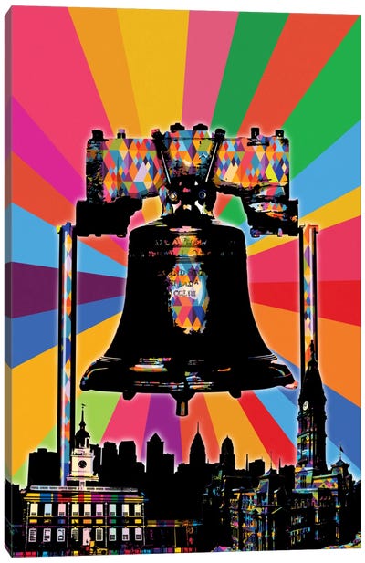 Philadelphia Psychedelic Pop Canvas Art Print - 5by5 Collective