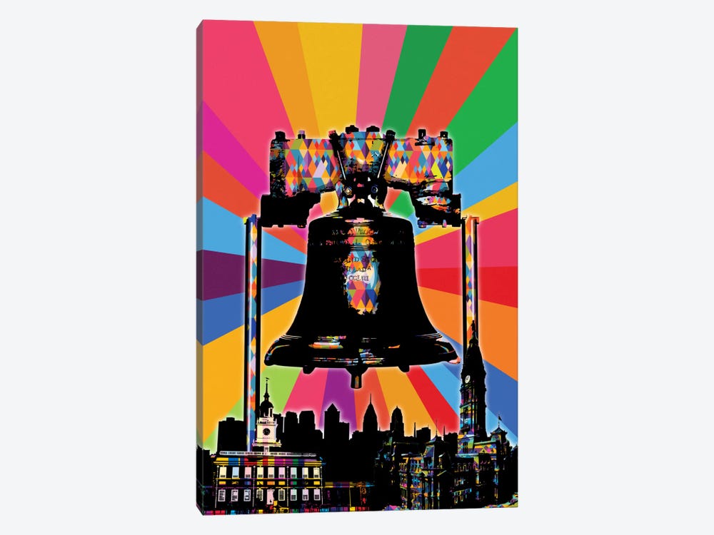 Philadelphia Psychedelic Pop by 5by5collective 1-piece Canvas Art