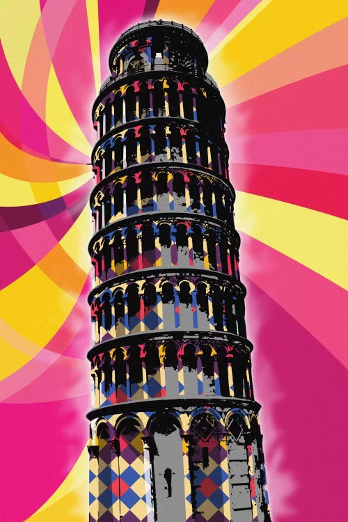Pisa Psychedelic Pop by 5by5collective wall art