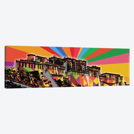 Potala Palace Psychedelic Pop Canvas Print #ICA668} by 5by5collective Canvas Wall Art
