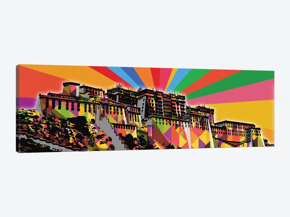 Potala Palace Psychedelic Pop by 5by5collective 1-piece Canvas Wall Art