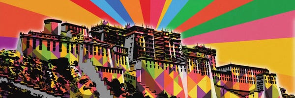 Famous Palaces & Residences: Potala Palace Psychedelic Pop by 5by5collective