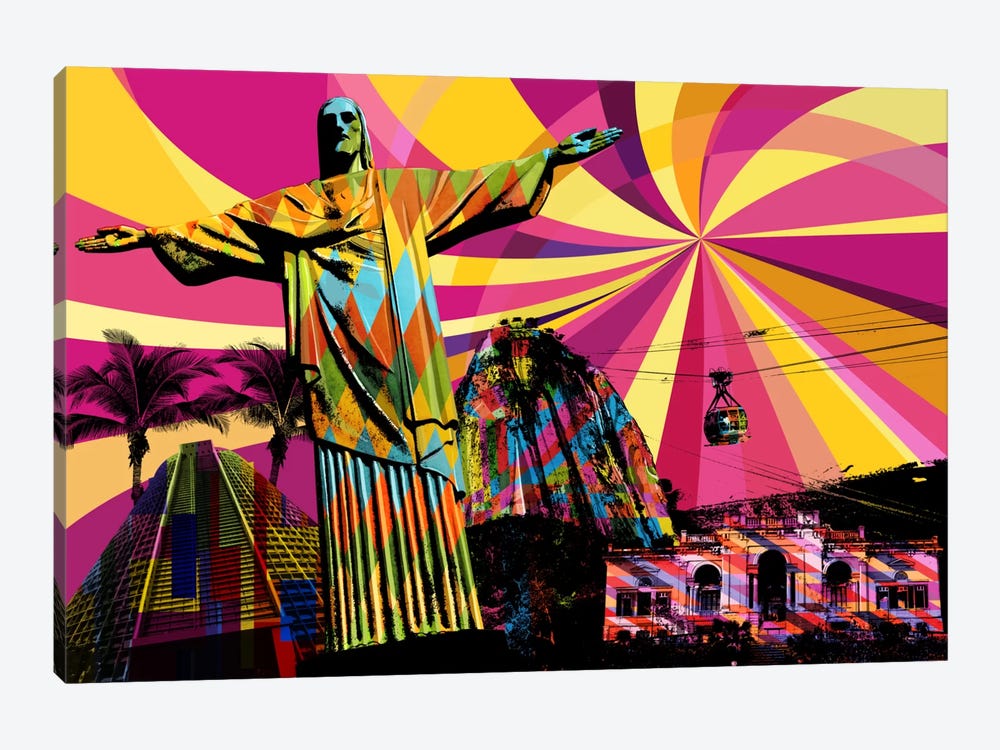 Rio Psychedelic Pop by 5by5collective 1-piece Art Print
