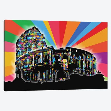 Rome Psychedelic Pop Canvas Print #ICA670} by 5by5collective Art Print