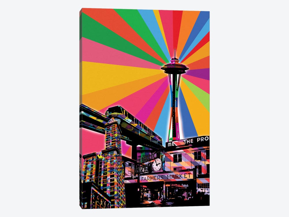 Seattle Psychedelic Pop by 5by5collective 1-piece Art Print