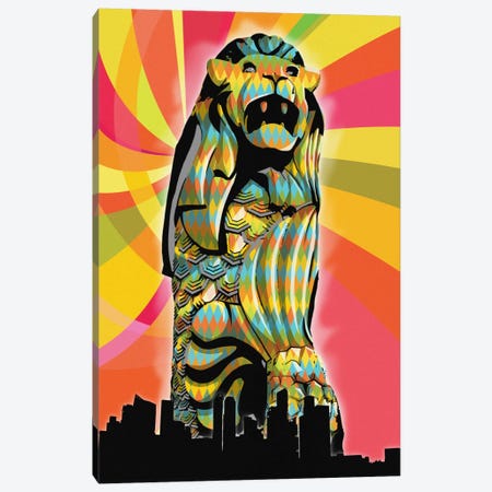 Singapore Psychedelic Pop Canvas Print #ICA675} by 5by5collective Canvas Wall Art