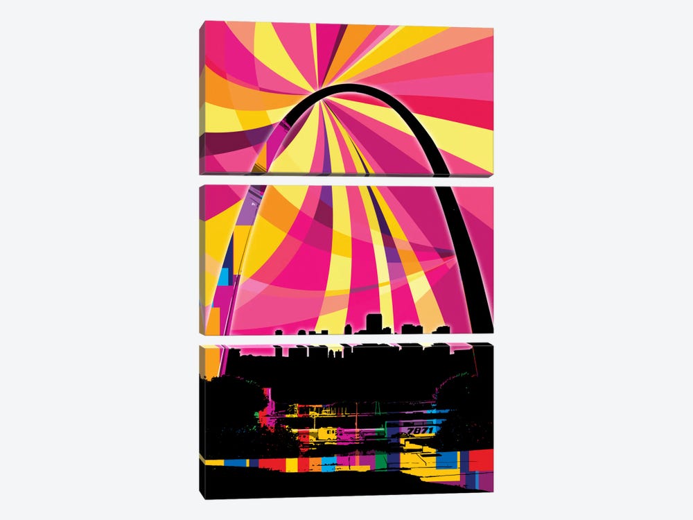St. Louis Psychedelic Pop by 5by5collective 3-piece Art Print