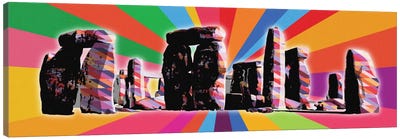 Stonehenge Psychedelic Pop Canvas Art Print - Psychedelic Monuments