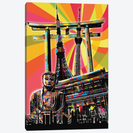 Tokyo Psychedelic Pop Canvas Print #ICA680} by 5by5collective Canvas Wall Art