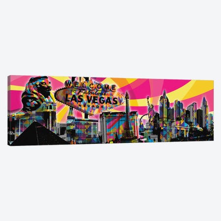 Las Vegas Psychedelic Pop Canvas Print #ICA681} by 5by5collective Canvas Wall Art