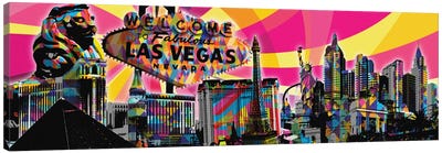 Las Vegas Psychedelic Pop Canvas Art Print - Las Vegas Art
