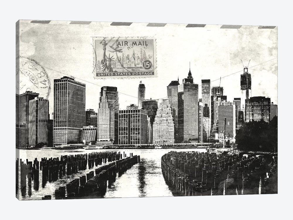 Letter from Manhattan by 5by5collective 1-piece Canvas Print