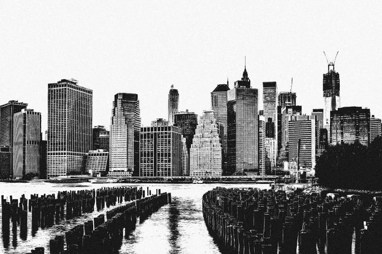 Manhattan Black & White Skyline