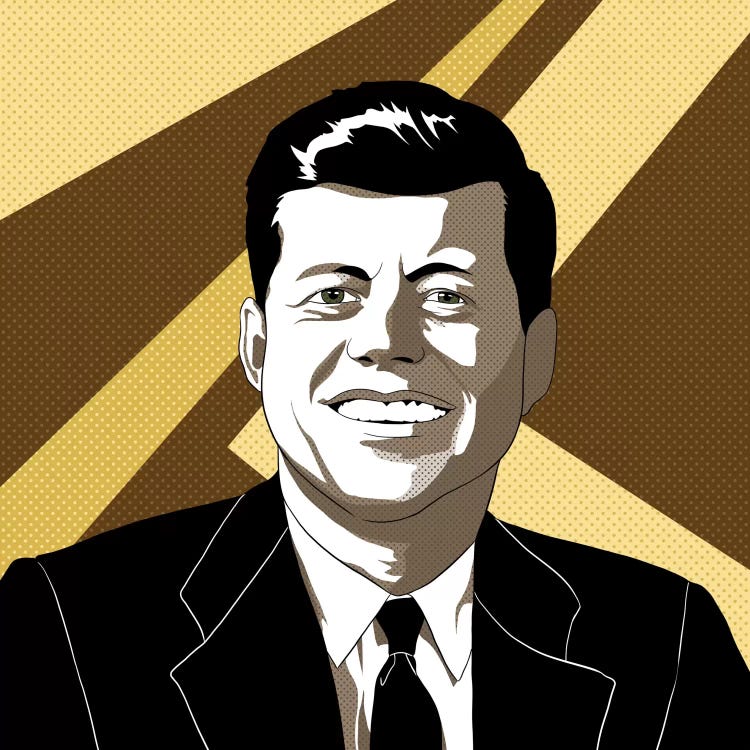 JFK in Shades of Bronze by 5by5collective wall art