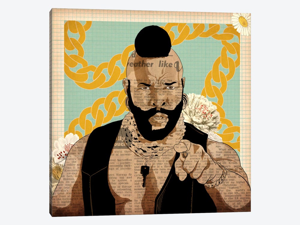 Mr. T with Chains by 5by5collective 1-piece Canvas Wall Art