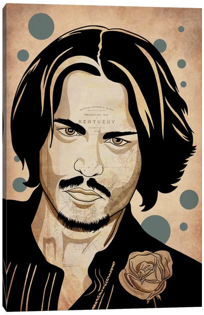 Johnny Pop Canvas Art Print - Johnny Depp
