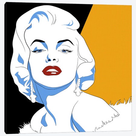 Marilyn's Gaze Canvas Print #ICA760} by 5by5collective Canvas Art Print