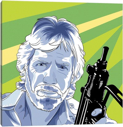 Chuck, Action Hero Canvas Art Print - Iconic Pop