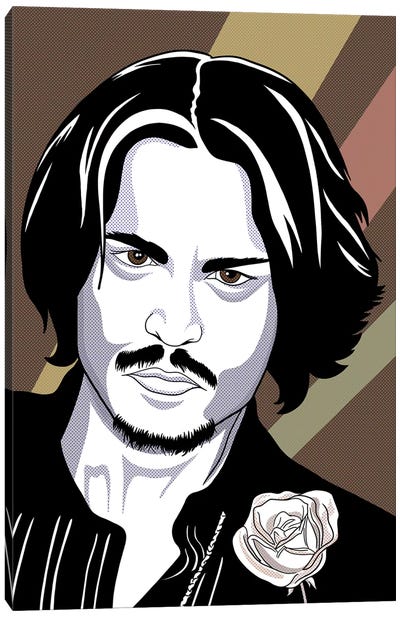 Johnny the Charmer Canvas Art Print - Johnny Depp