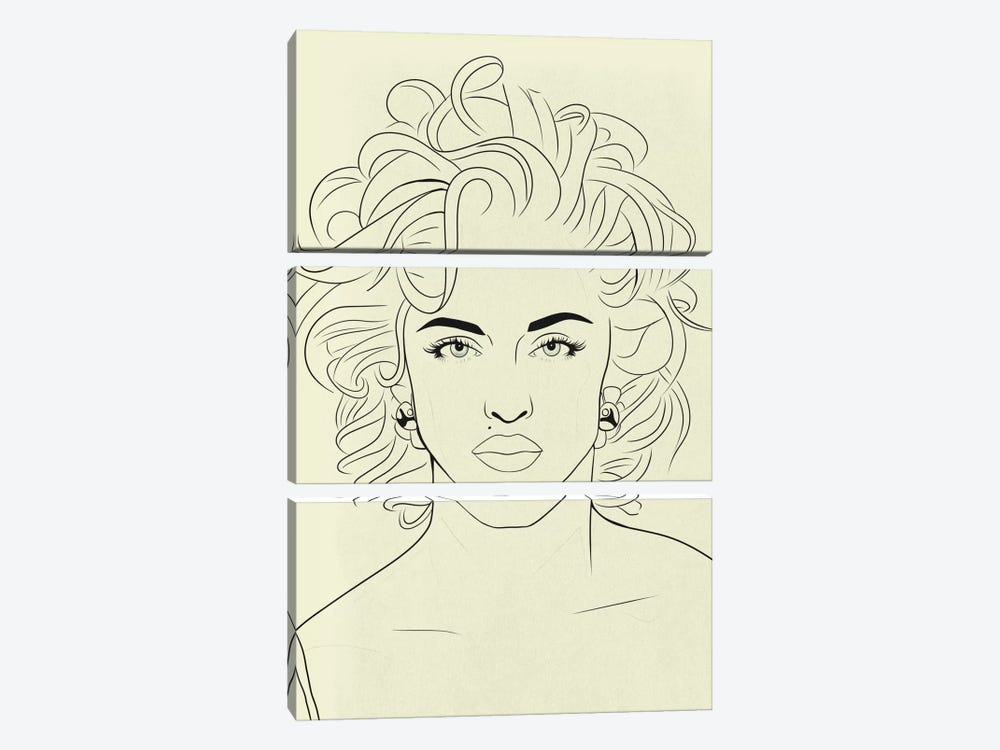 Madonna Minimalist Line Art by 5by5collective 3-piece Canvas Art
